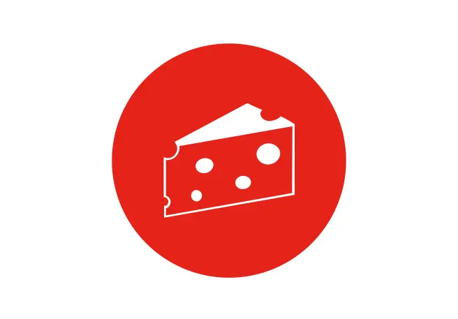 cercle rouge au fromage