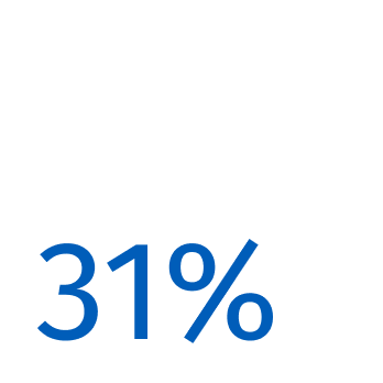 31 % 31 %